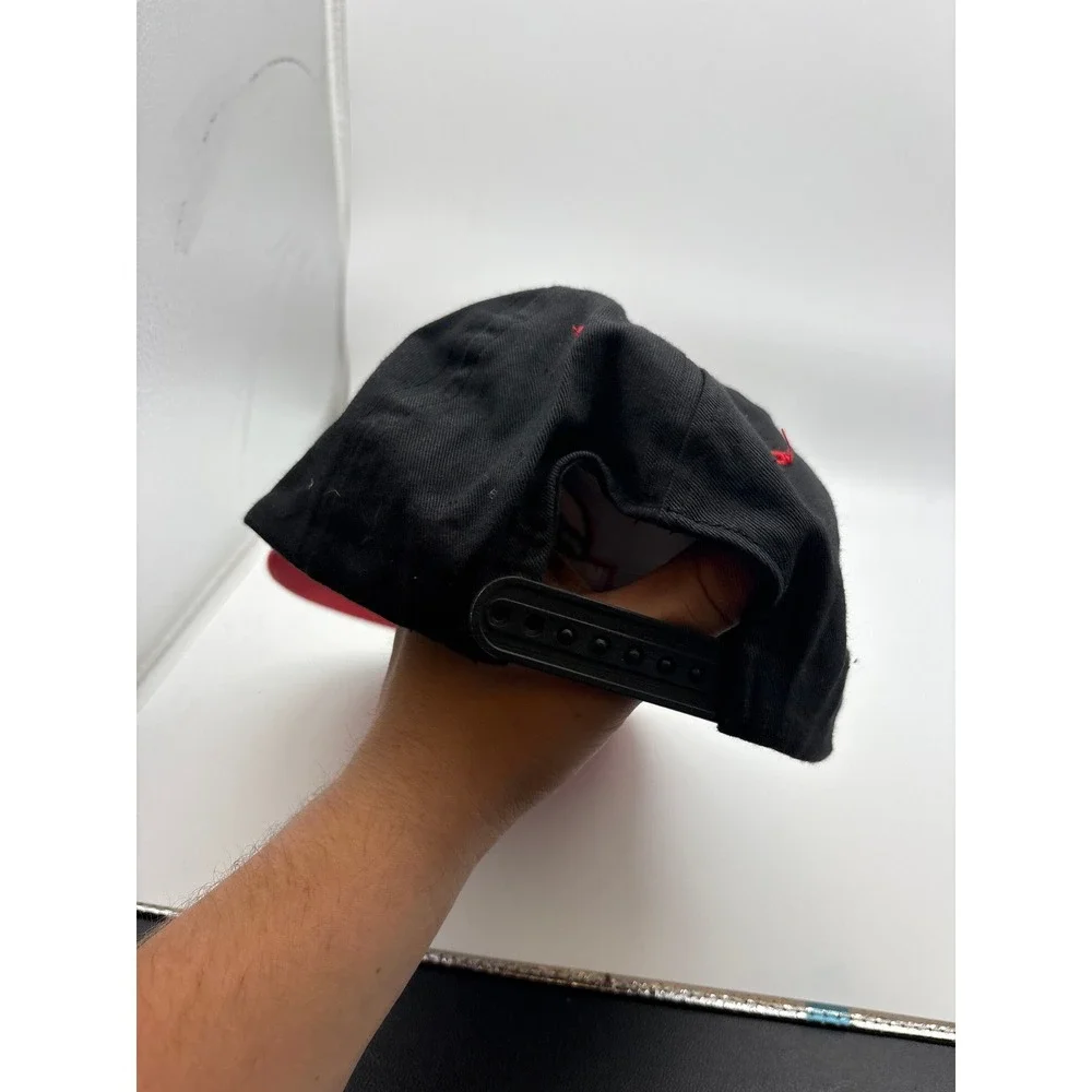VTG 90s 1992 Jurassic Park Embroidered Snapback Hat Cap OS Black Red Movie Merch